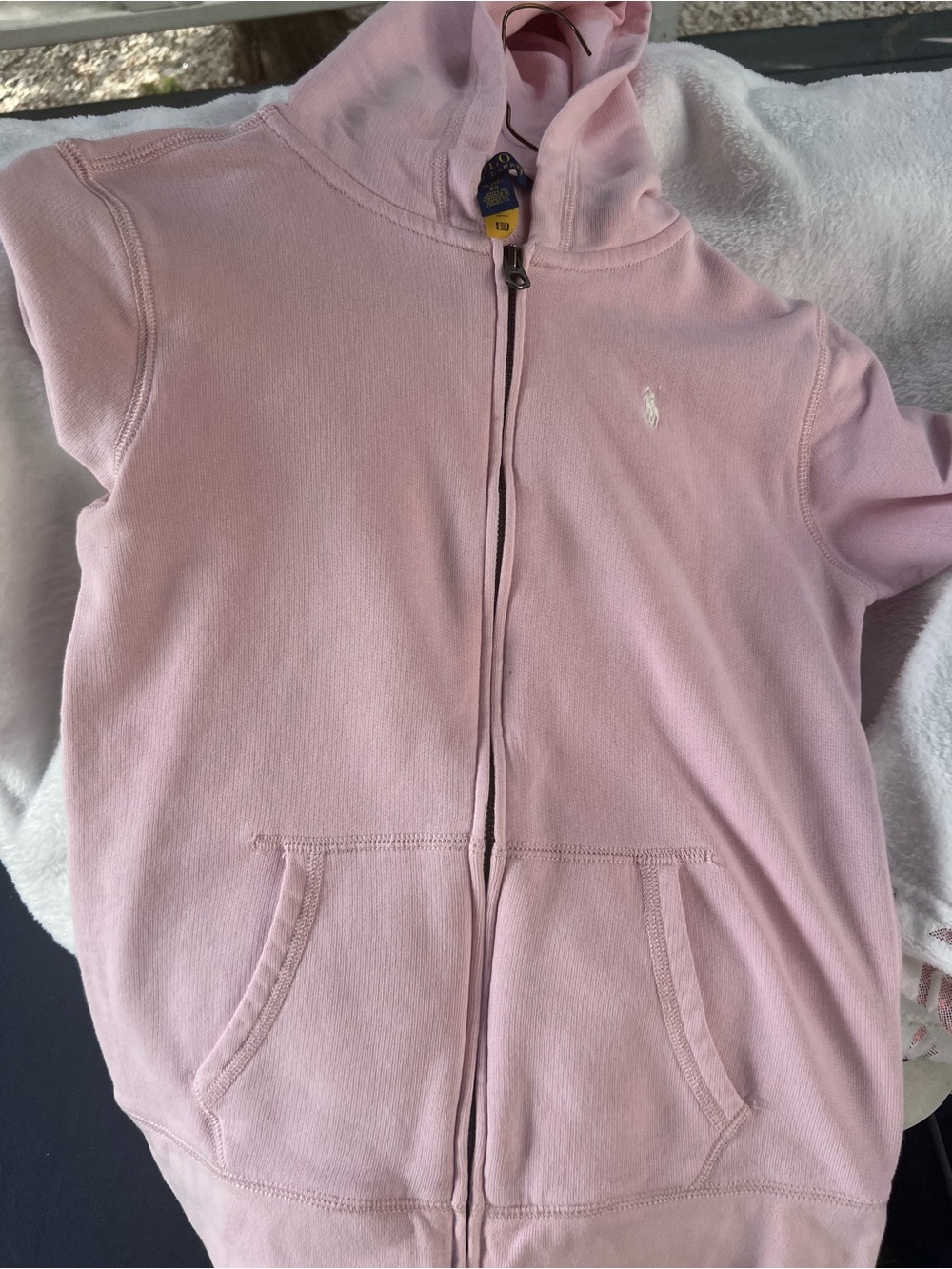 Polo by Ralph Lauren Light Pink Zip Hoodie for Kids